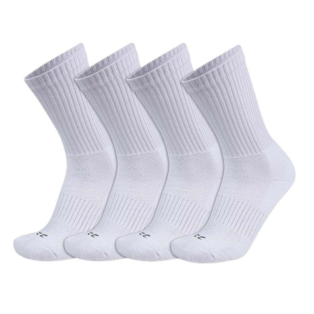 RC. ROYAL CLASS Cotton Socks for Men, Calf Length Sports Athletic, Hi-Performance, Ribbed, Soft, Breathable, Anti-Odour, Ventilated, Moisture Wicking, Anti Sweat Durable Socks, Pack of 4 Pairs