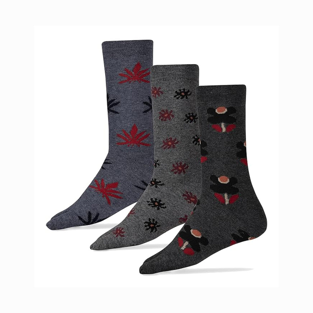 RC. ROYAL CLASS Women's Warm Woolen Calf Length Thick Terry/Towel Multicolored Socks(Pack of 3 Pairs)(Winter wear socks)
