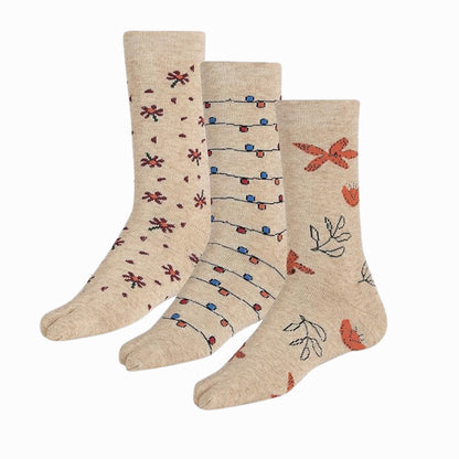 RC. ROYAL CLASS Women's Warm Woolen Calf Length Thick Terry/Towel Multicolored Socks(Pack of 3 Pairs)(Winter wear socks)