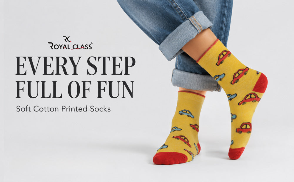 RC. ROYAL CLASS Boys and Girls Cotton Multicolored Printed Socks(Pack of 10 Pairs)