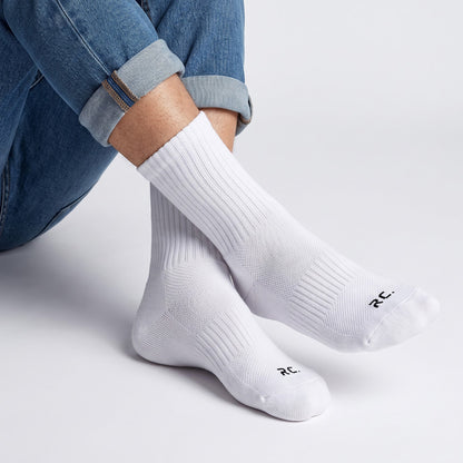 RC. ROYAL CLASS Cotton Socks for Men, Calf Length Sports Athletic, Hi-Performance, Ribbed, Soft, Breathable, Anti-Odour, Ventilated, Moisture Wicking, Anti Sweat Durable Socks, Pack of 4 Pairs