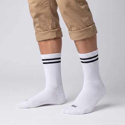 RC. ROYAL CLASS Cotton Socks for Men, Calf Length Sports Athletic, Hi-Performance, Ribbed, Soft, Breathable, Anti-Odour, Ventilated, Moisture Wicking, Anti Sweat Durable Socks, Pack of 4 Pairs