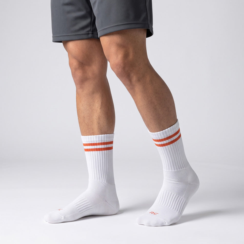 RC. ROYAL CLASS Cotton Socks for Men, Calf Length Sports Athletic, Hi-Performance, Ribbed, Soft, Breathable, Anti-Odour, Ventilated, Moisture Wicking, Anti Sweat Durable Socks, Pack of 4 Pairs