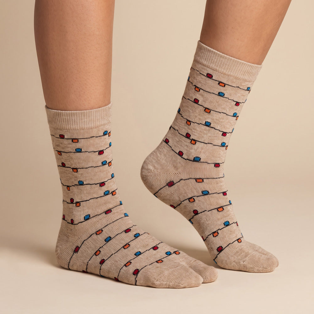 RC. ROYAL CLASS Women's Warm Woolen Calf Length Thick Terry/Towel Multicolored Socks(Pack of 3 Pairs)(Winter wear socks)