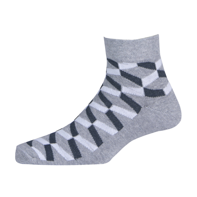 TRAZO Men Multicolor Printed Cotton Blend and Lycra Blend Pack of 5 Ankle Length Socks (Free size)